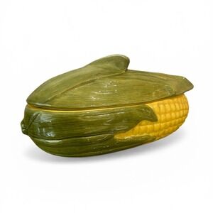 Vintage Shawnee Style Corn King Covered Casserole Dish 1.5 Qt Cornware Artisan